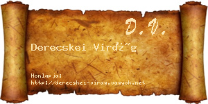 Derecskei Virág névjegykártya