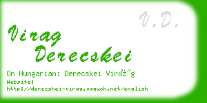 virag derecskei business card